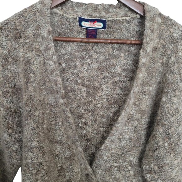 Princeton Club Mohair Cardigan Sweater Womens Size L Knit Long Sleeve Gray Cozy - Picture 4 of 9